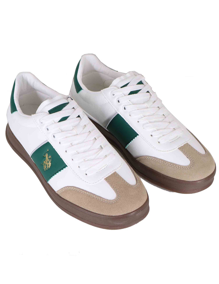 Sneakers uomo in eco pelle bianca CAMPY001M GRE01 U.S. Polo Assn. 