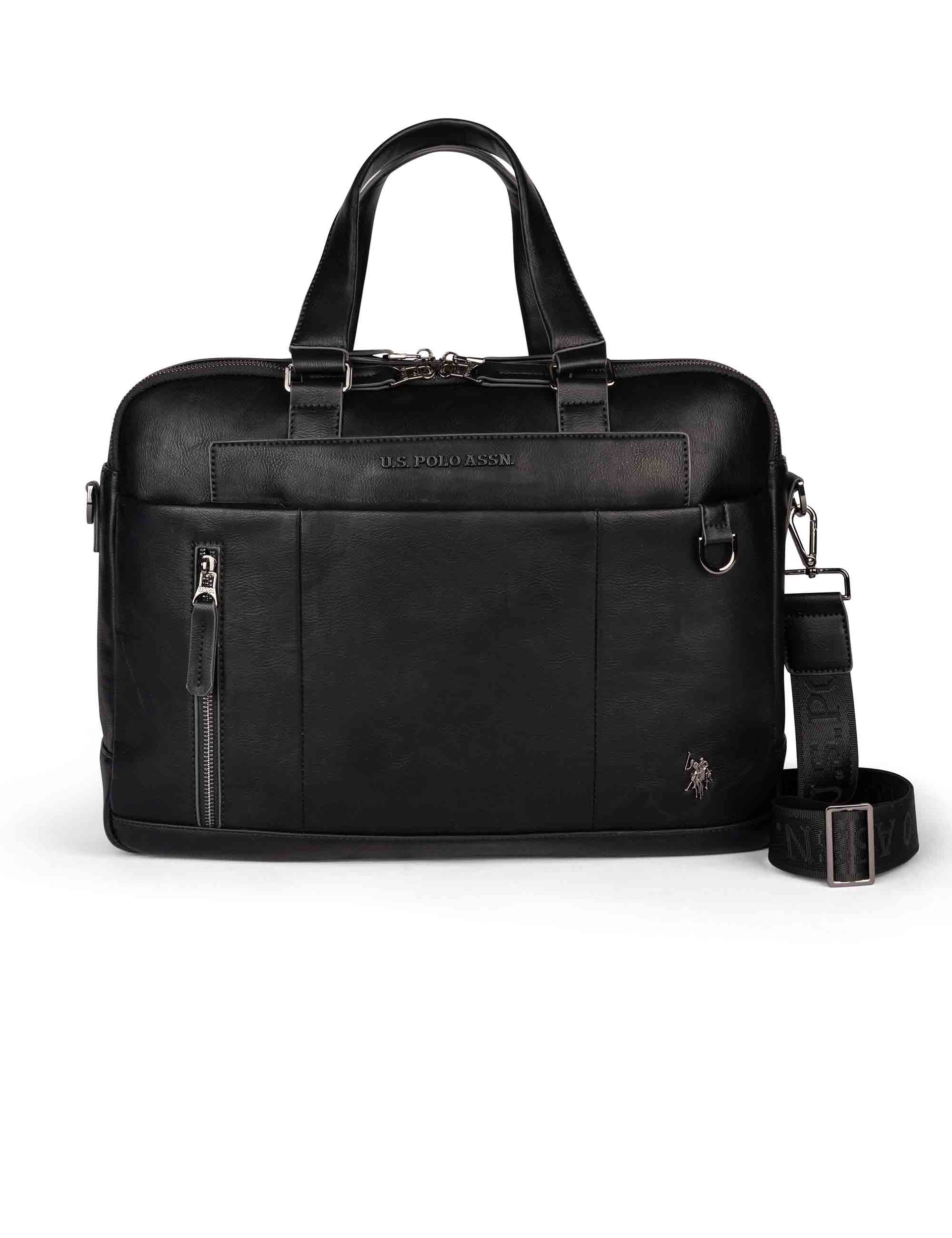 Cambridge Business Bags for Men in Black Eco Leather