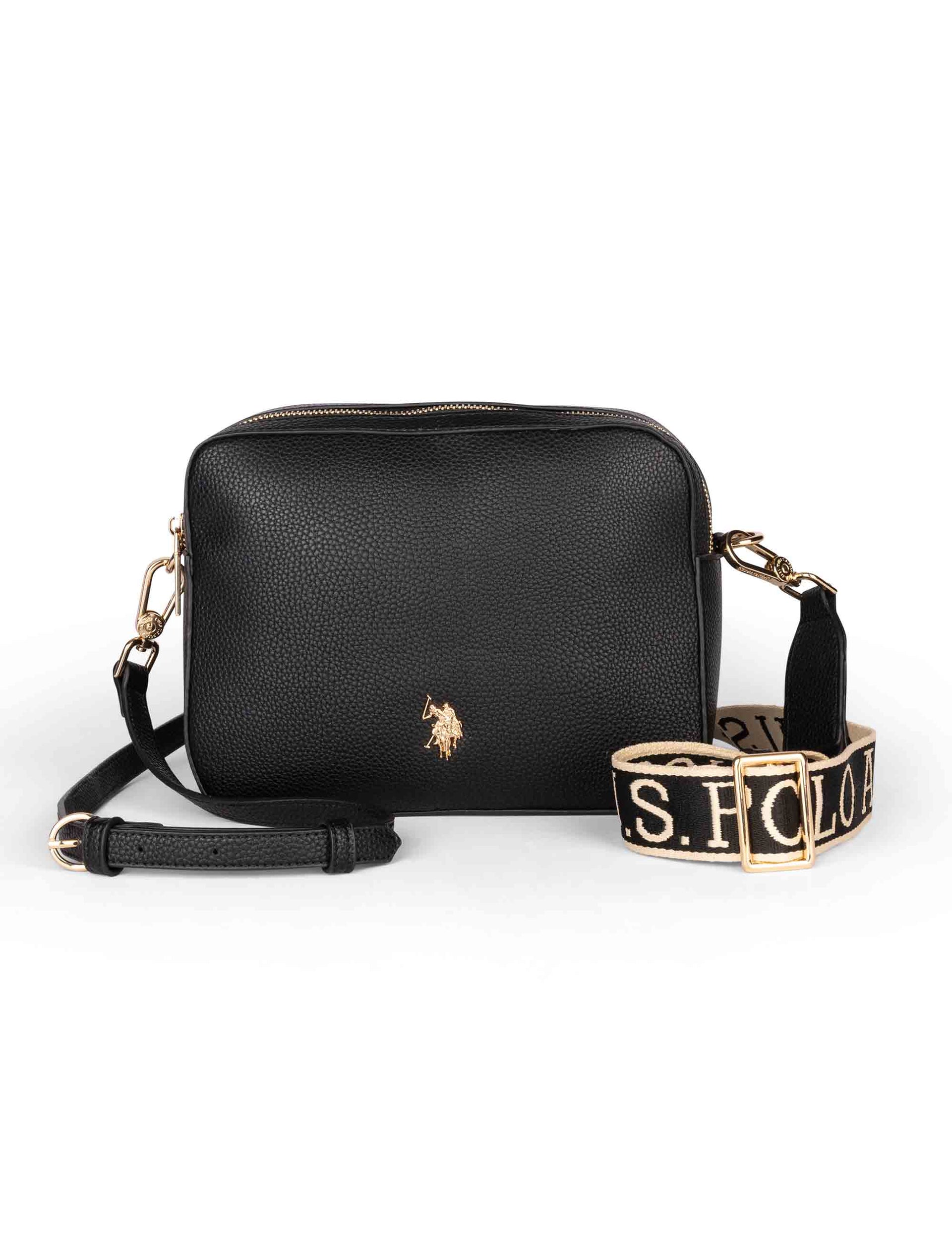 Borse pochette donna New Mansion in eco pelle nera