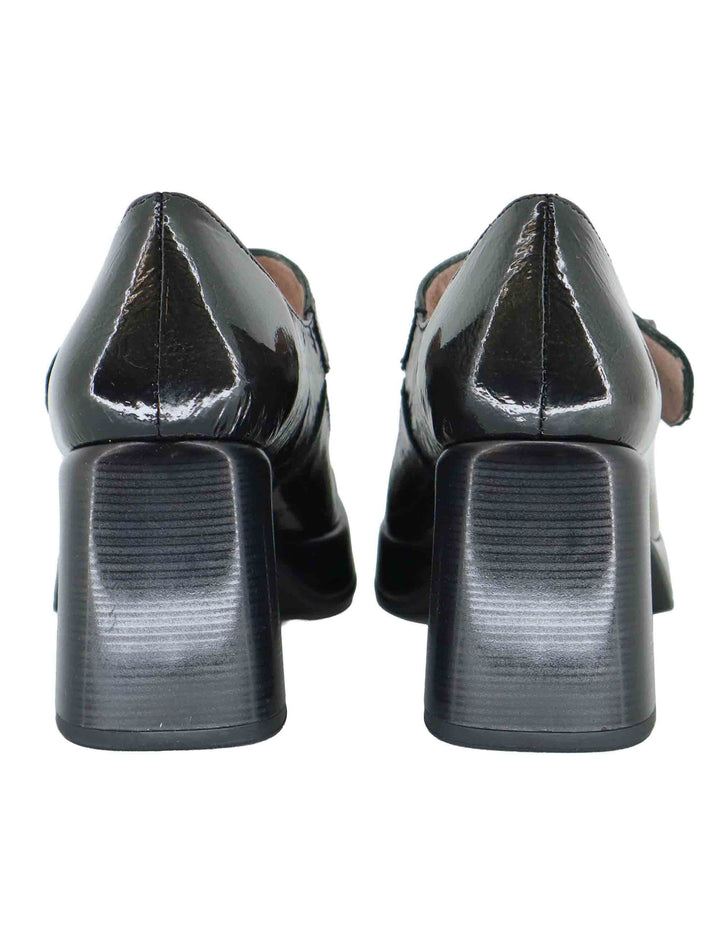 Decollete donna in pelle grigia con cinturino e tacco alto HI254305 C001 Hispanitas 