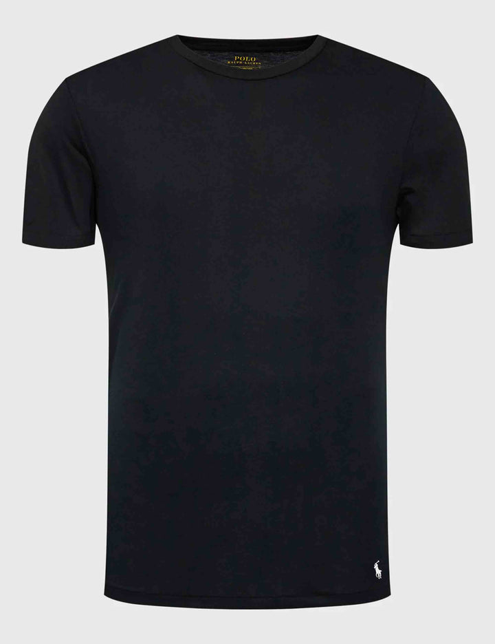 T-shirt uomo Classic Crew in cotone nero con logo ricamato Set di 3 714830304014 BLACK/BLACK/BLACK Polo Ralph Lauren 
