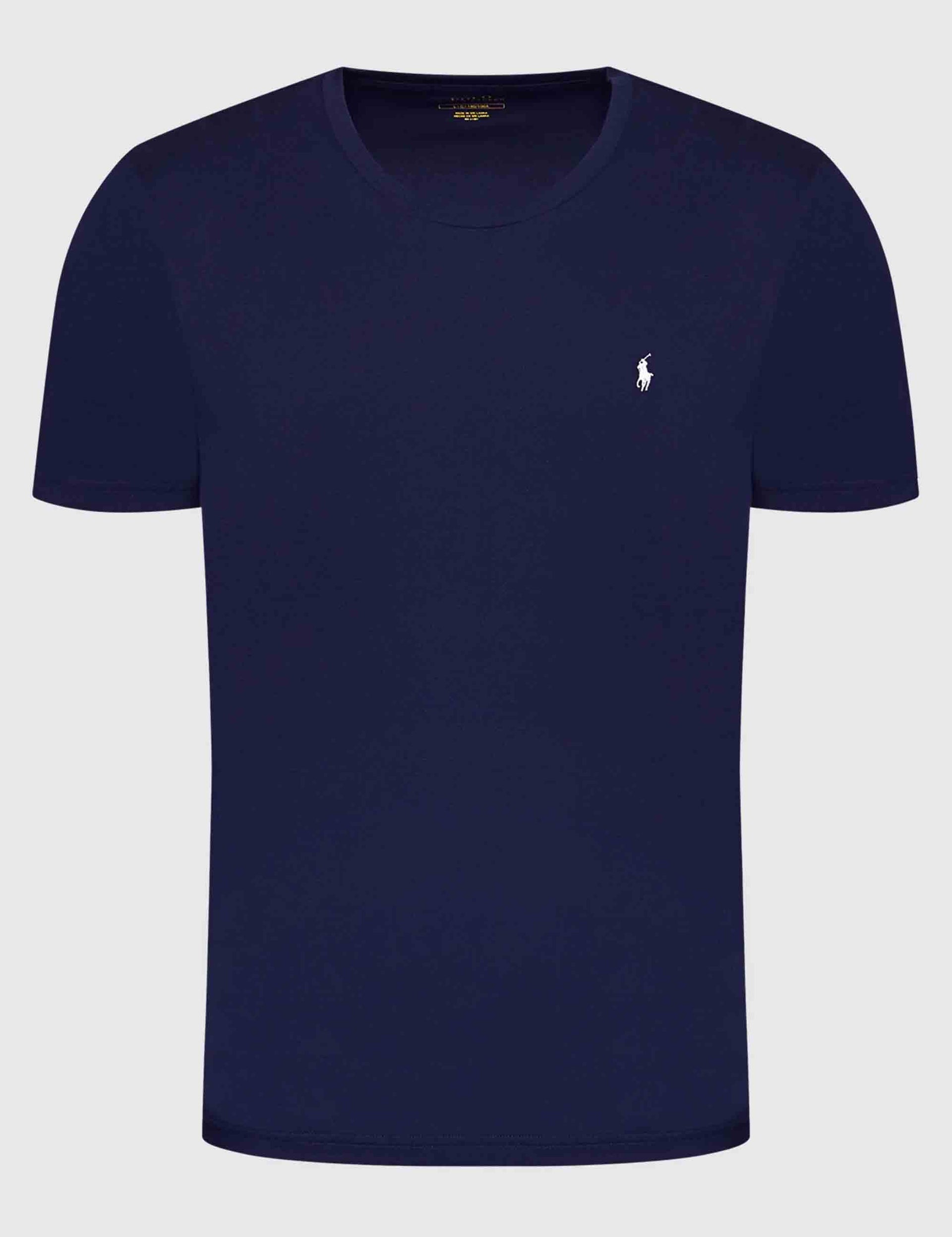 T-shirt uomo Sle in cotone blu con logo ricamato 714844756002 CRUISE NAVY Polo Ralph Lauren 