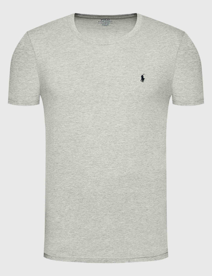 T-shirt uomo Sle in cotone grigio con logo ricamato 714844756003 GRY Polo Ralph Lauren 