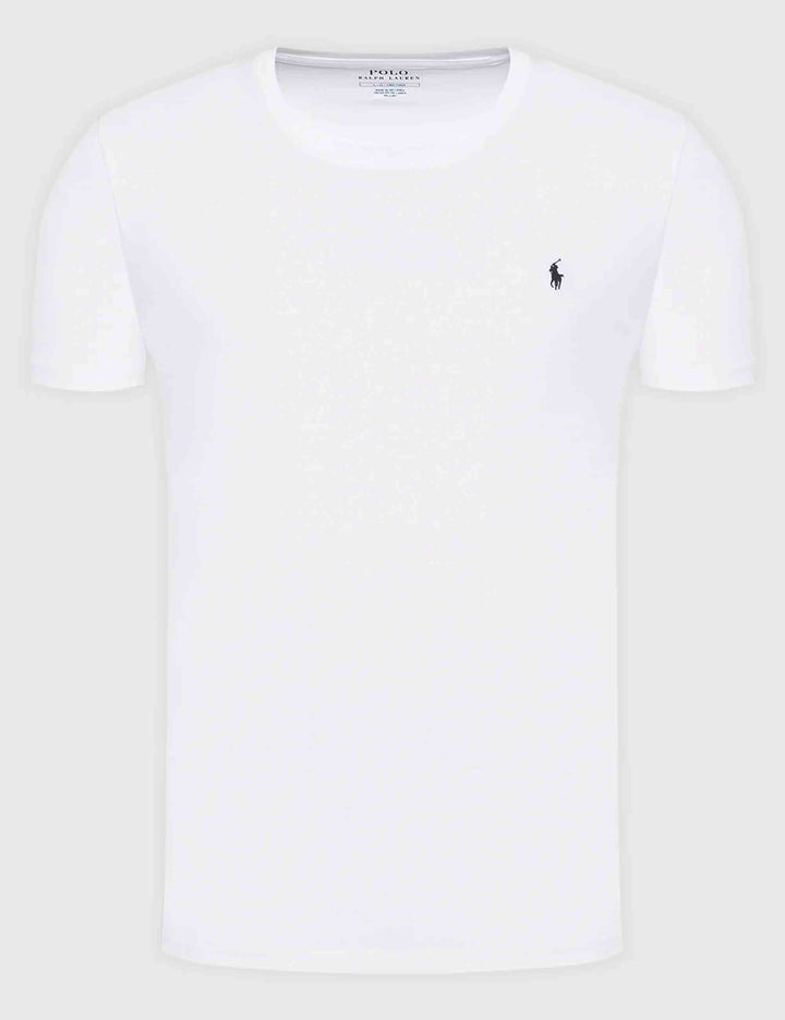T-shirt uomo Sle in cotone bianco con logo ricamato 714844756004 WHITE Polo Ralph Lauren 