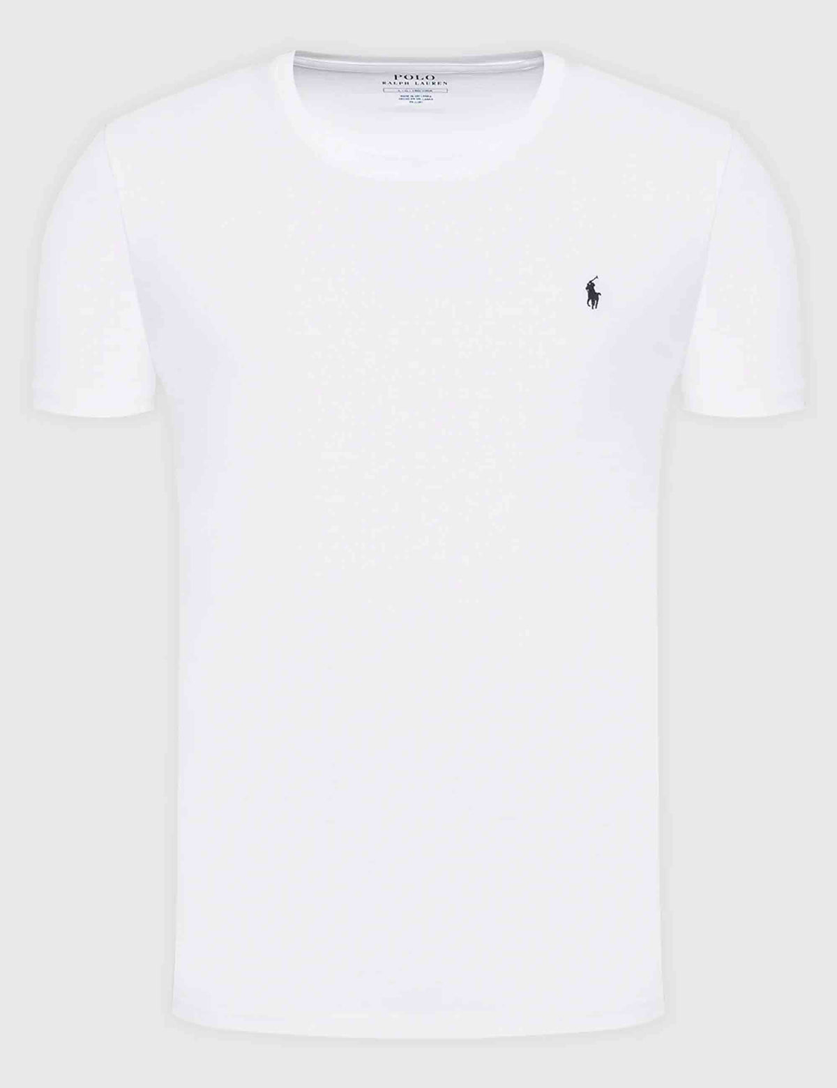 T-shirt uomo Sle in cotone bianco con logo ricamato 714844756004 WHITE Polo Ralph Lauren 
