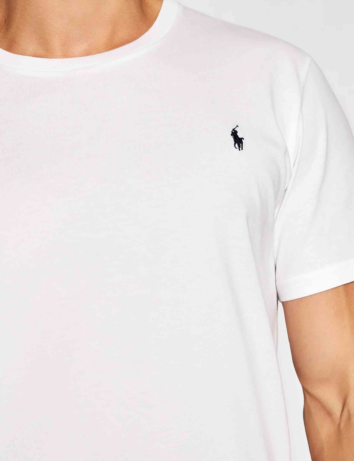 T-shirt uomo Sle in cotone bianco con logo ricamato 714844756004 WHITE Polo Ralph Lauren 
