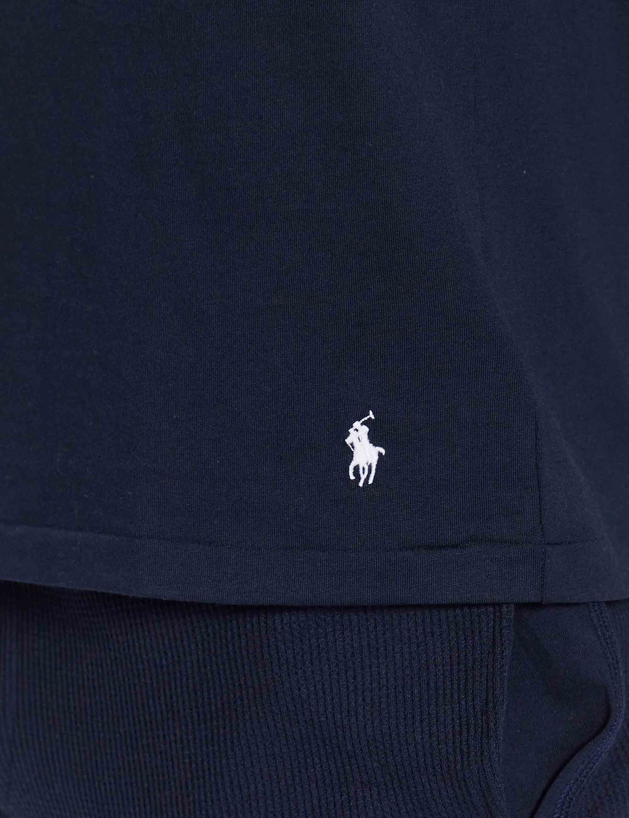 T-shirt uomo Crew in cotone blu con stampa e logo ricamato 714899613003 CRUISE NAVY Polo Ralph Lauren 