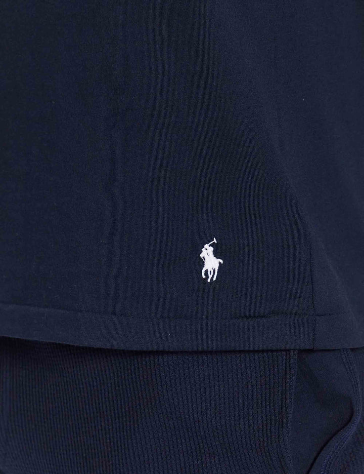 T-shirt uomo Crew in cotone blu con stampa e logo ricamato 714899613003 CRUISE NAVY Polo Ralph Lauren 