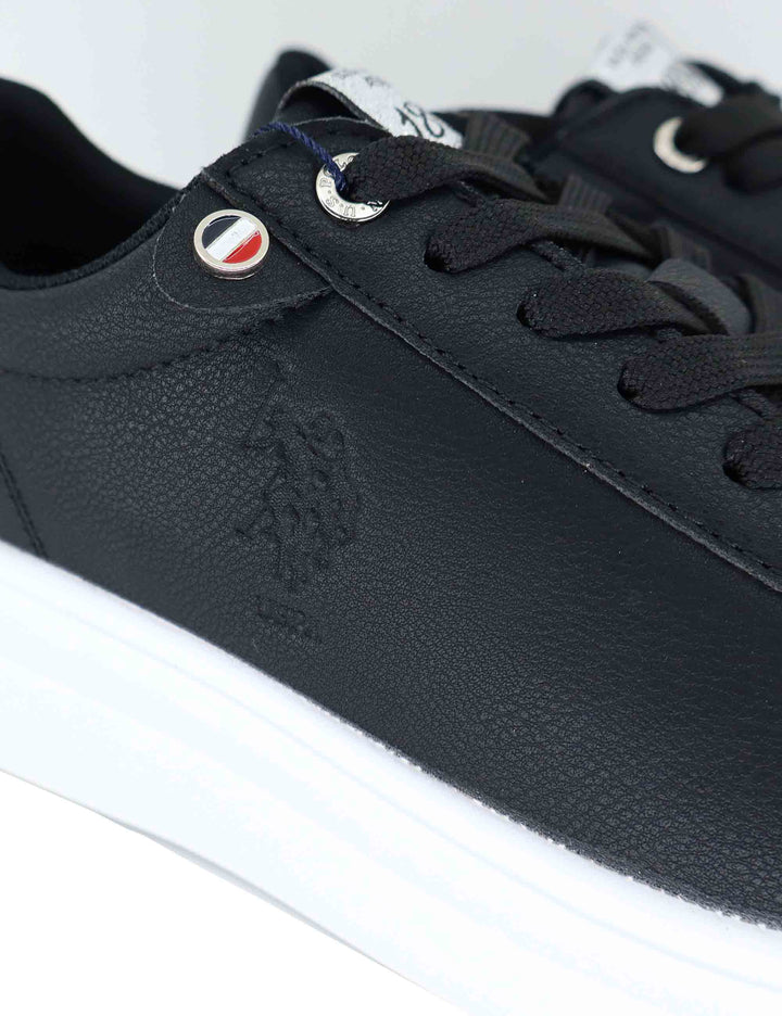 Sneakers donna in tessuto nero con logo laterale e suola alta CODY011C BLK U.S. Polo Assn. 