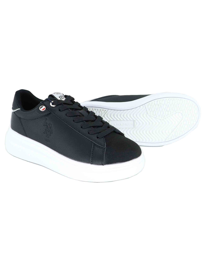Sneakers donna in tessuto nero con logo laterale e suola alta CODY011C BLK U.S. Polo Assn. 