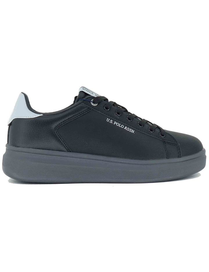 Sneakers uomo in tessuto nero con logo laterale e suola alta CODY013 BLK-LGR02 U.S. Polo Assn. 