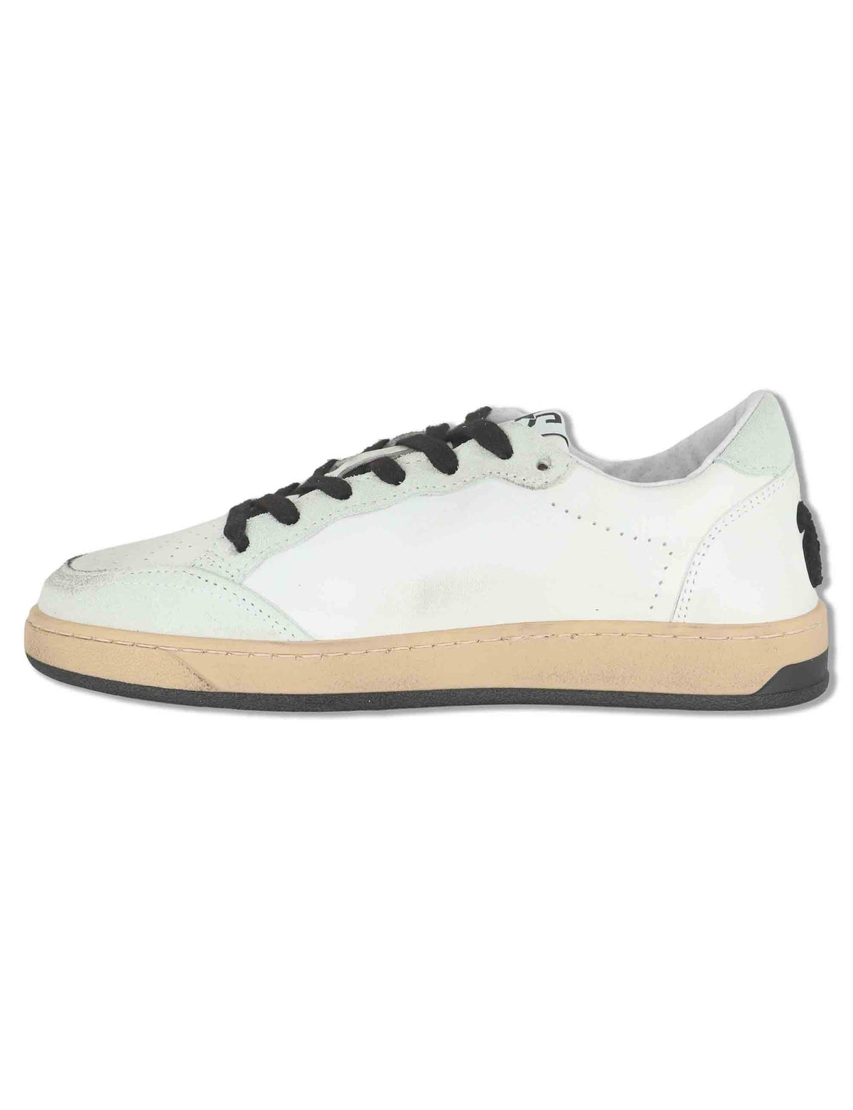 Sneakers donna in pelle bianca con inserti neri e logo laterale 2SD5205 034 2Star 