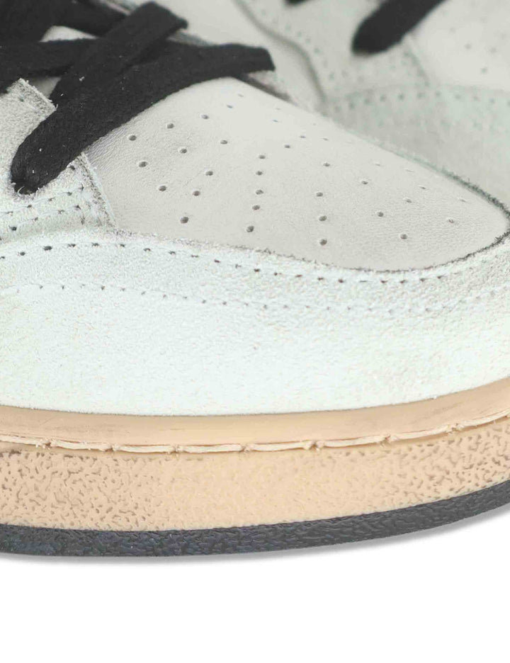 Sneakers donna in pelle bianca con inserti neri e logo laterale 2SD5205 034 2Star 