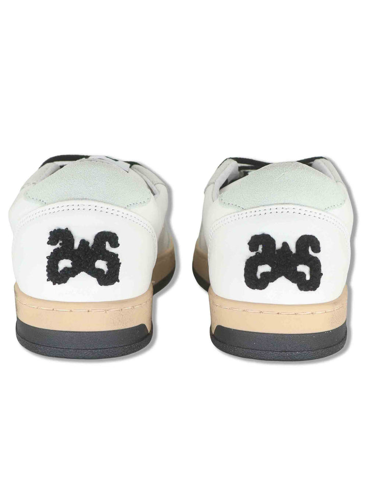 Sneakers donna in pelle bianca con inserti neri e logo laterale 2SD5205 034 2Star 