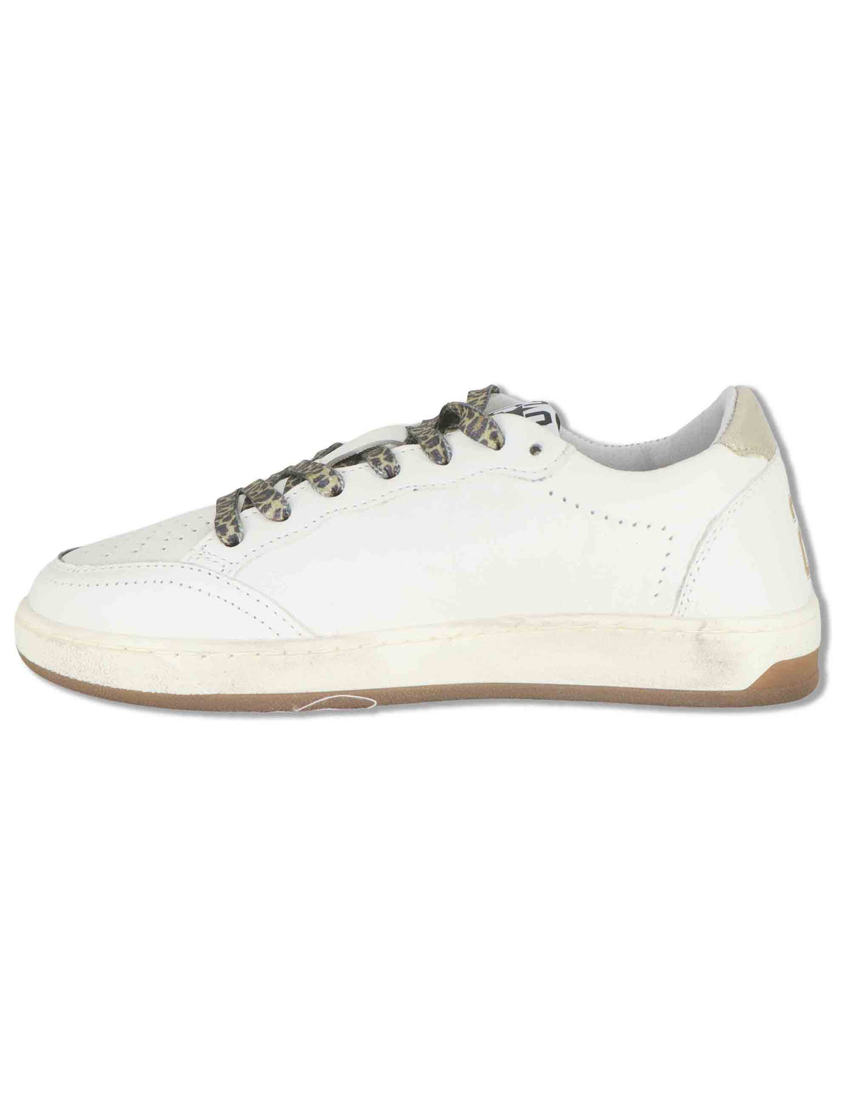 Sneakers donna in pelle bianca con inserti oro e logo laterale 2SD5221 074 2Star 