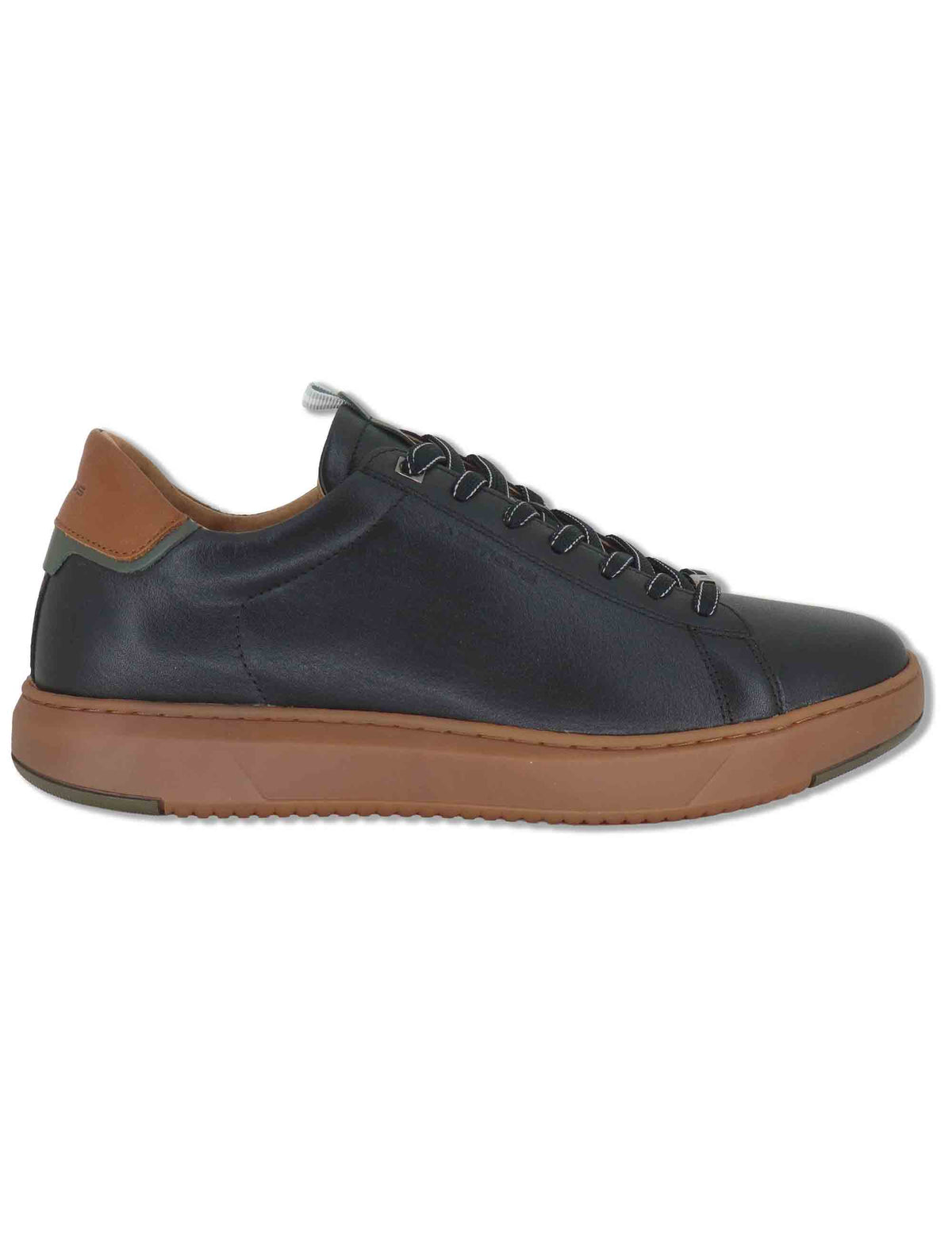 Sneakers uomo Aktif in pelle nera con fondo in gomma e sottopiede memory foam 13672 4663AM.1 Ambitious 