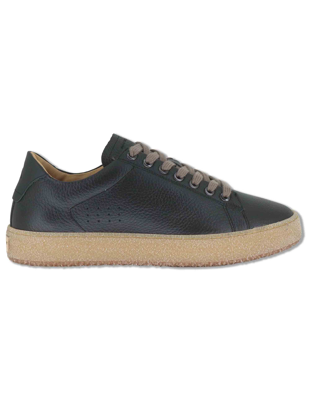 Sneakers uomo Kelpe in pelle nera con fondo in para e sottopiede memory foam 13971A 7523AM Ambitious 