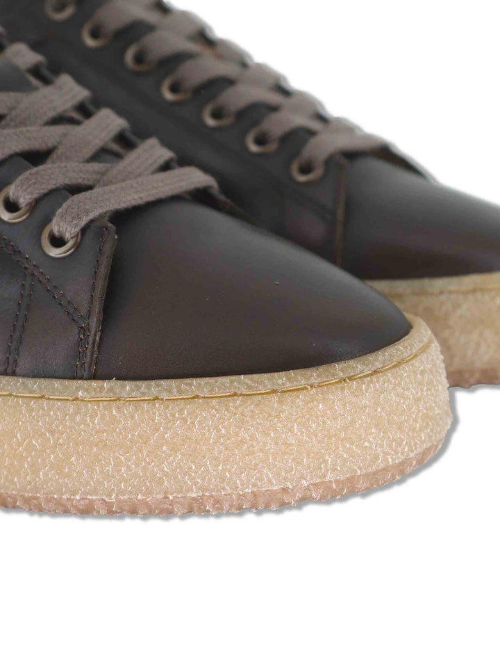 Sneakers uomo Kelpe in pelle marrone con fondo in para e sottopiede memory foam 13971A 7600AM Ambitious 
