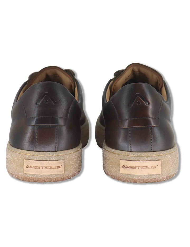 Sneakers uomo Kelpe in pelle marrone con fondo in para e sottopiede memory foam 13971A 7600AM Ambitious 