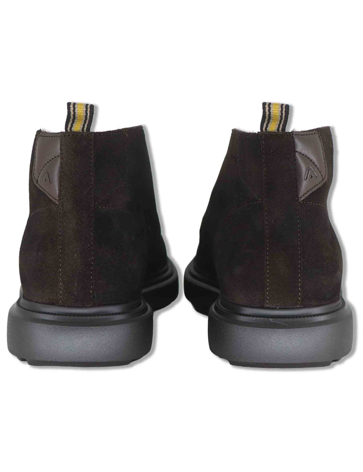 Stivaletti stringati uomo Lorenzo in camoscio marrone con lacci in tinta e suola ultra leggera 14020 7129AM Ambitious 