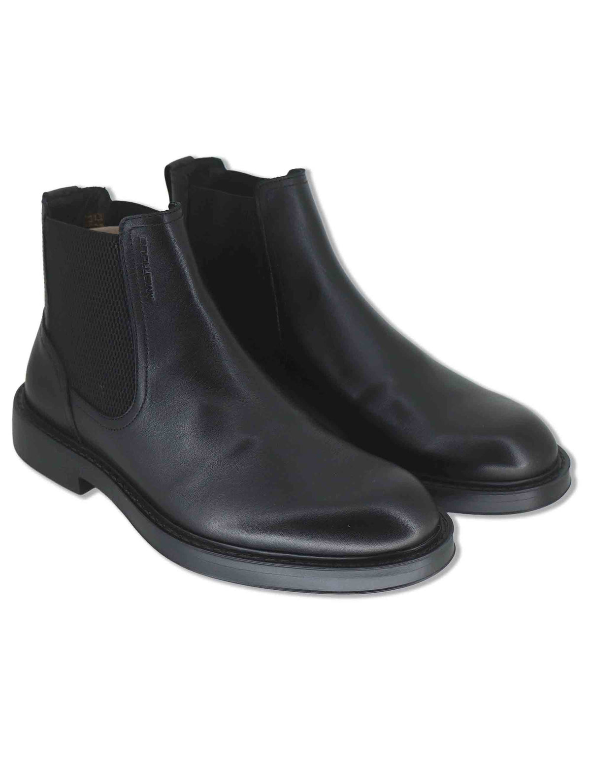 Stivaletti beatles uomo Smart in pelle nera con elastici laterali fondo in gomma e memory foam 14052 6583AM.1 Ambitious 