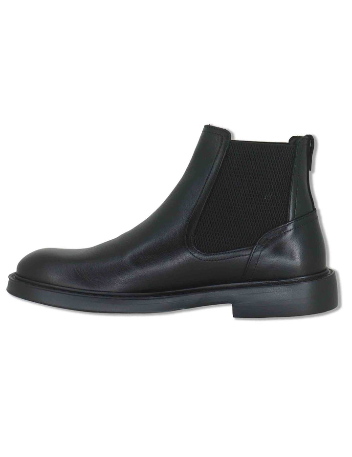 Stivaletti beatles uomo Smart in pelle nera con elastici laterali fondo in gomma e memory foam 14052 6583AM.1 Ambitious 