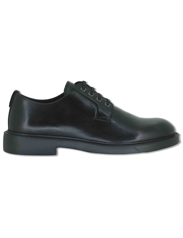 Stringate uomo Smart in pelle nera con lacci in tinta e suola ultra leggera 14076A 6583AM.1 Ambitious 