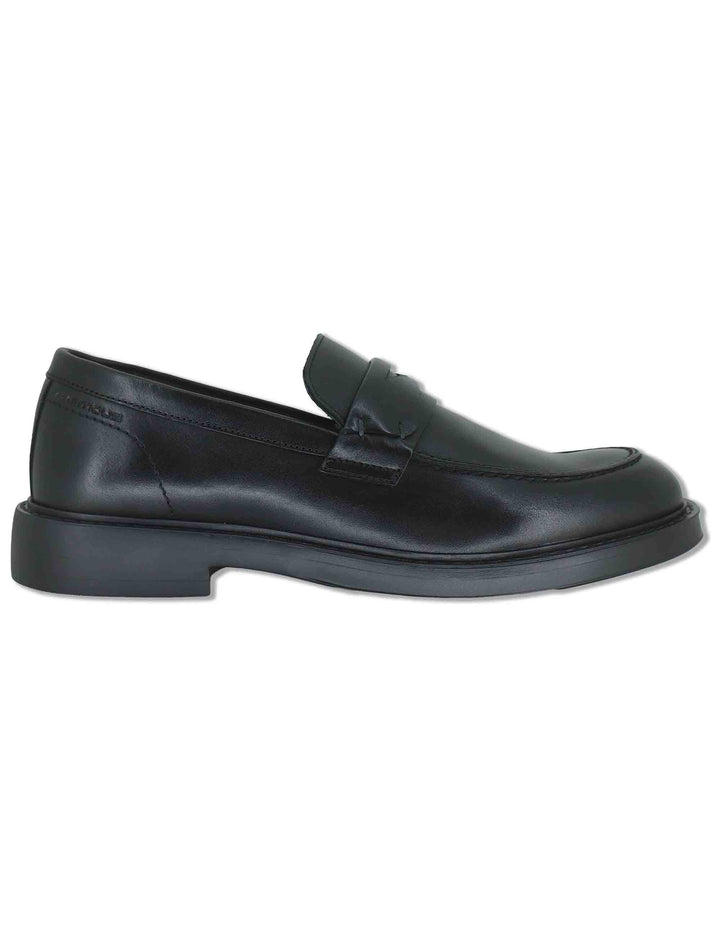 Mocassini uomo Smart in pelle nera con bendina e suola ultra leggera 14611 6583AM Ambitious 