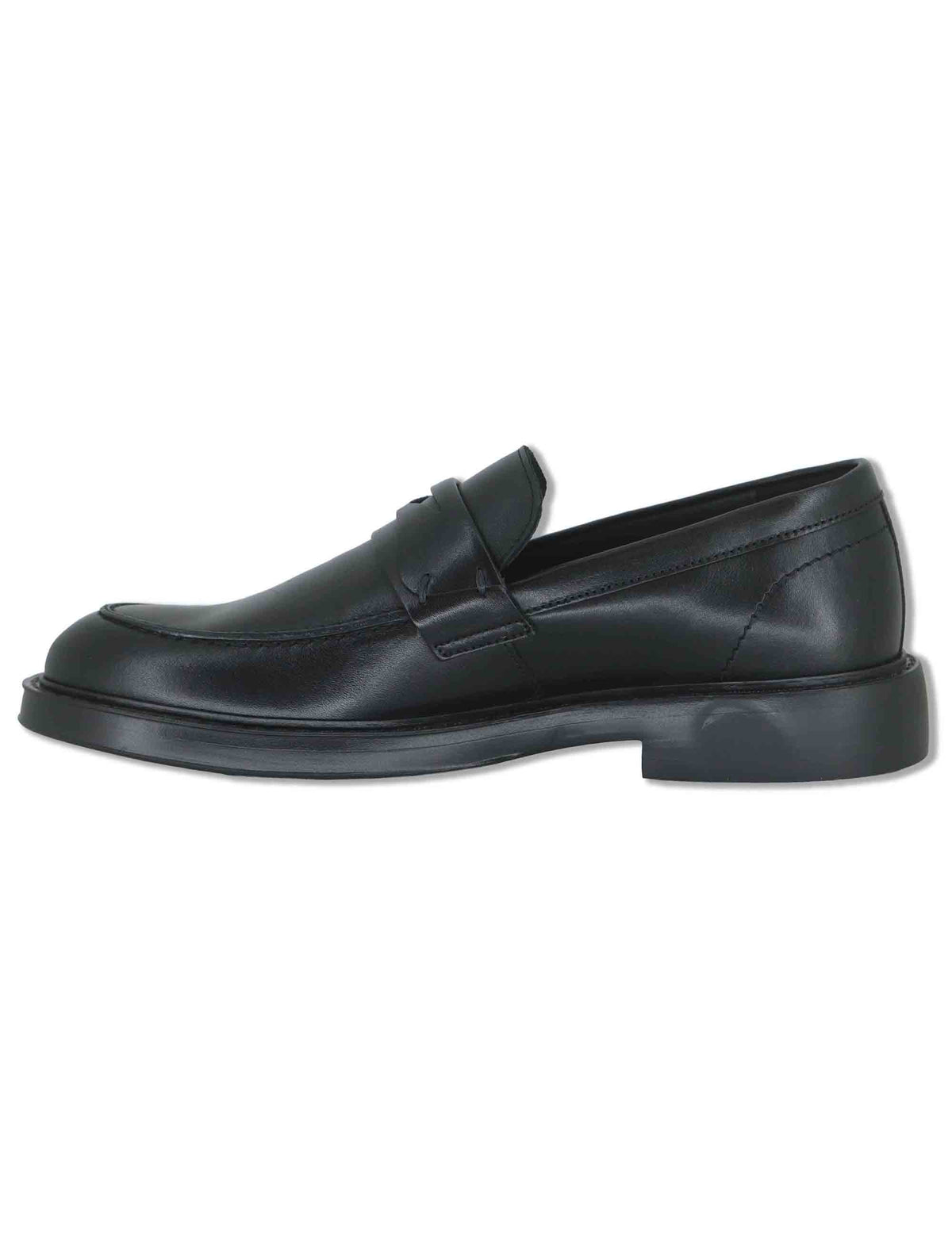 Mocassini uomo Smart in pelle nera con bendina e suola ultra leggera 14611 6583AM Ambitious 