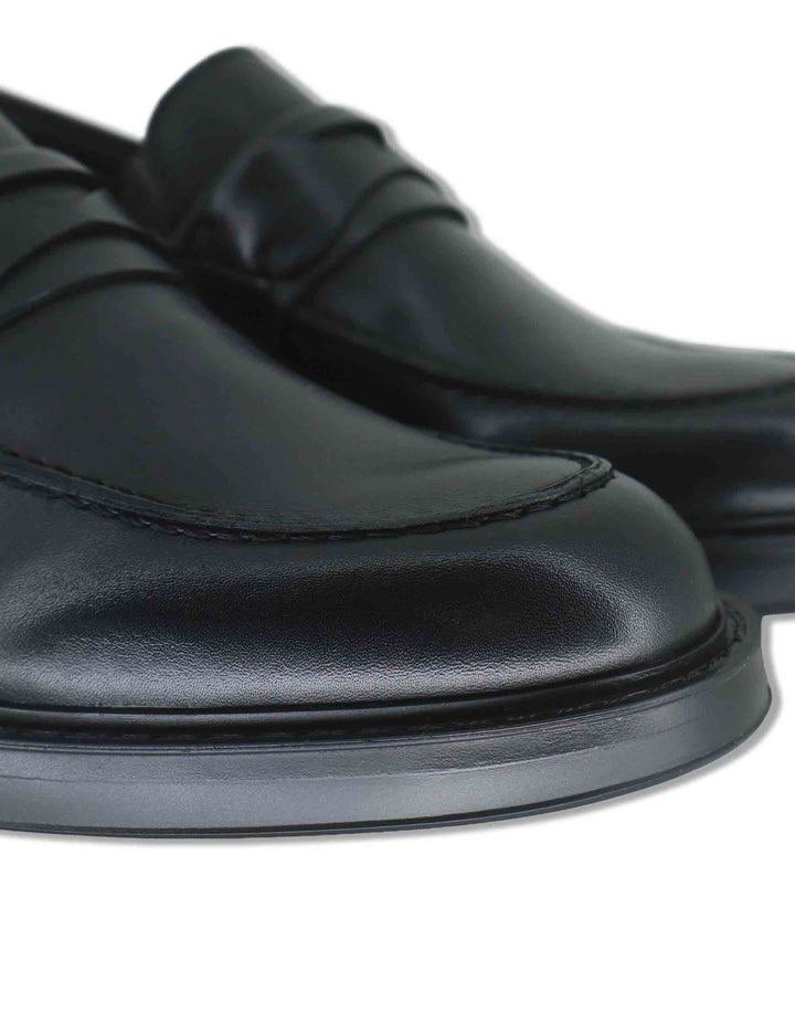 Mocassini uomo Smart in pelle nera con bendina e suola ultra leggera 14611 6583AM Ambitious 