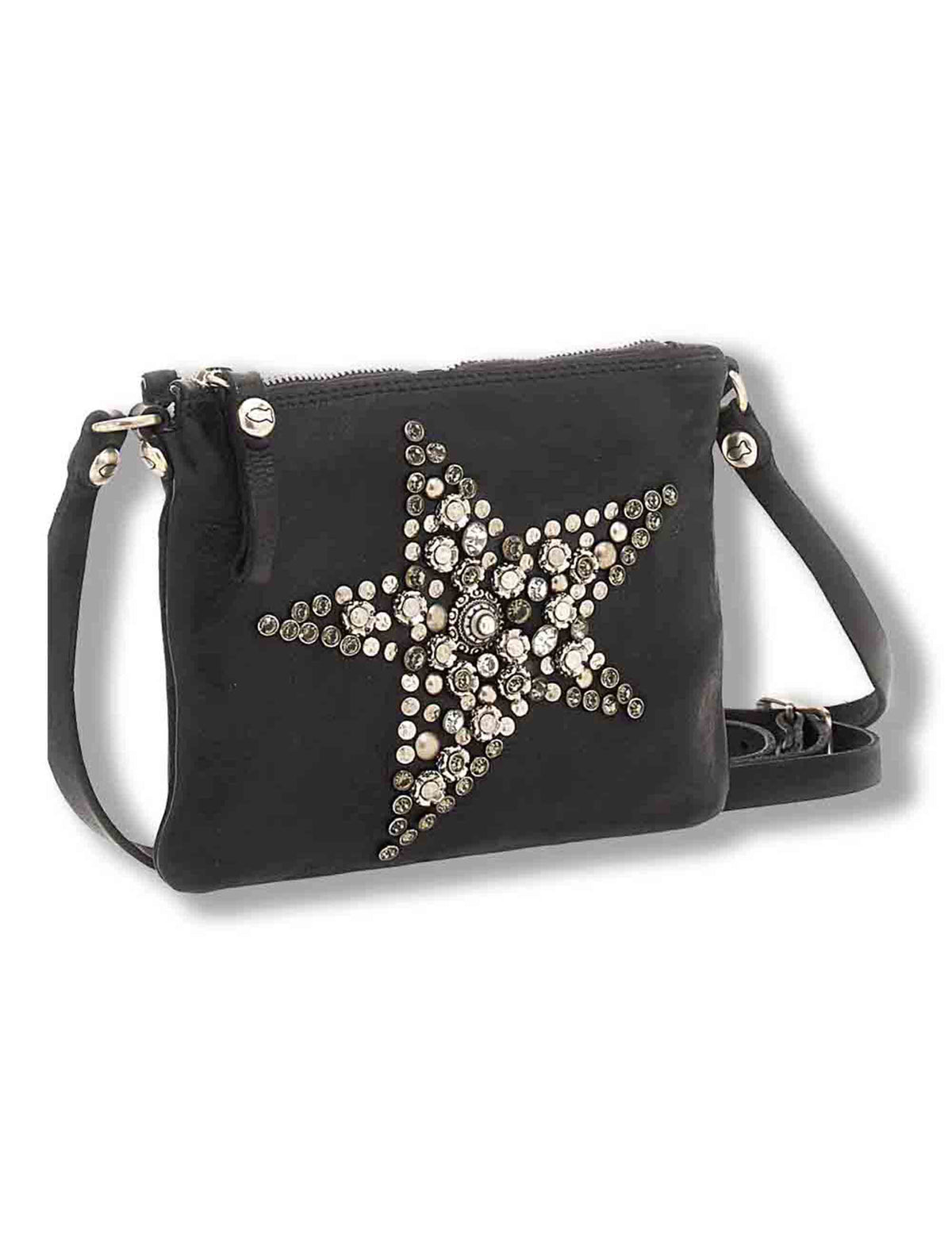 Borsa bustina donna Stella nera con borchie C005800ND X0173 C0001 Campomaggi 
