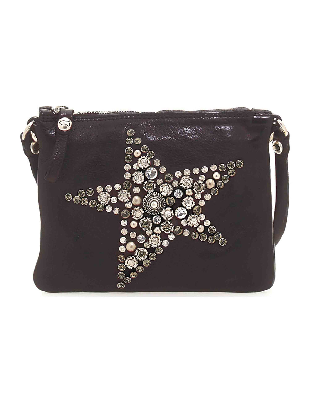Borsa bustina donna Stella grigia con borchie C005800ND X0173 C0501 Campomaggi 