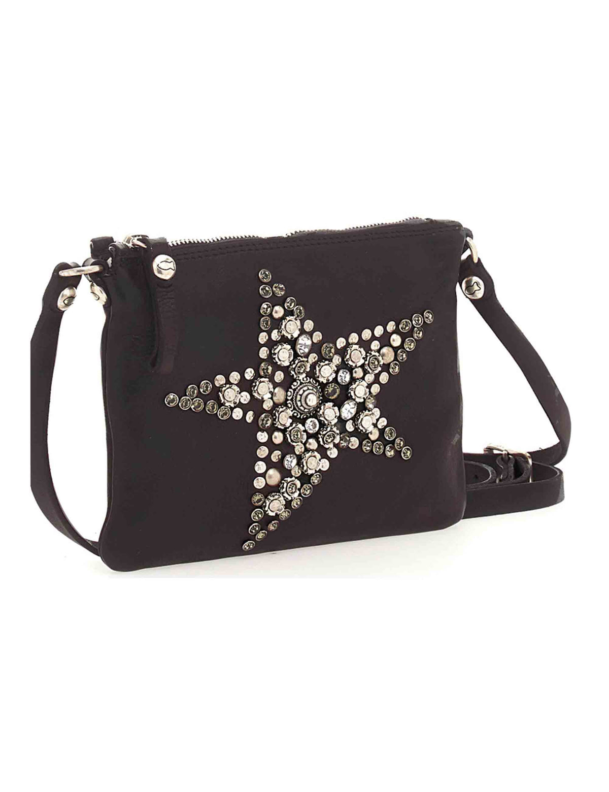 Borsa bustina donna Stella grigia con borchie C005800ND X0173 C0501 Campomaggi 