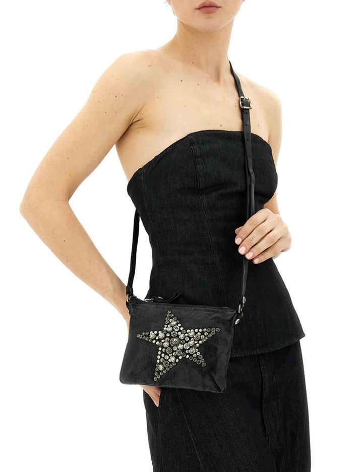 Borsa bustina donna Stella grigia con borchie C005800ND X0173 C0501 Campomaggi 