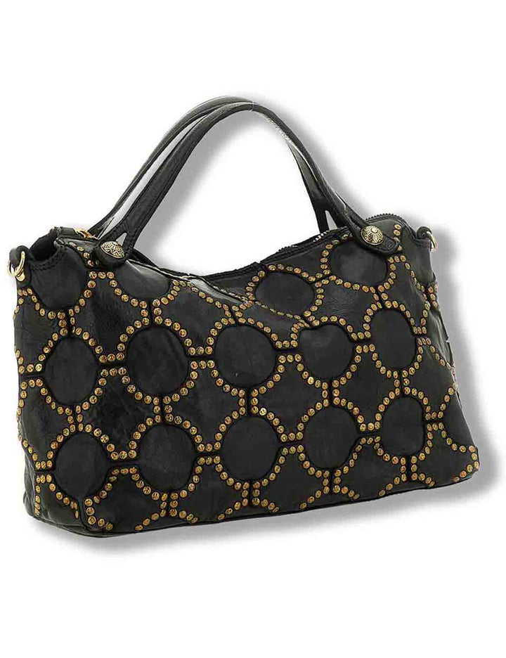 Borsa shopping donna Melissa nera con borchie C042510ND X3112 C0001 Campomaggi 