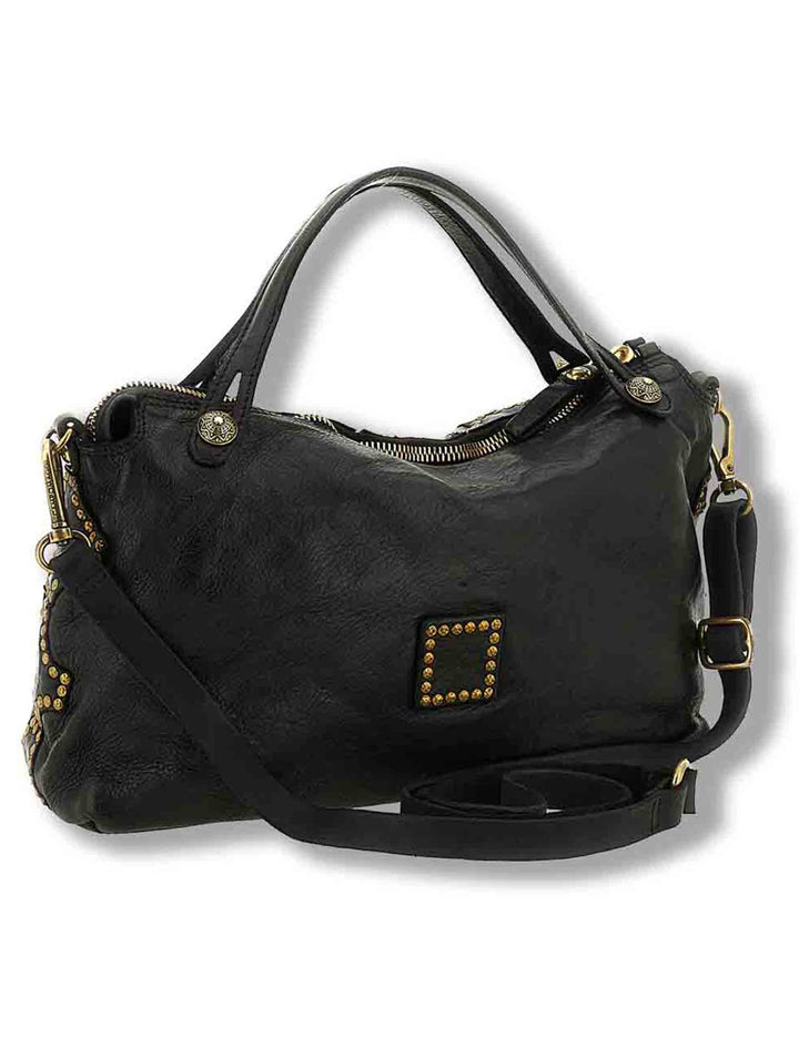 Borsa shopping donna Melissa nera con borchie C042510ND X3112 C0001 Campomaggi 