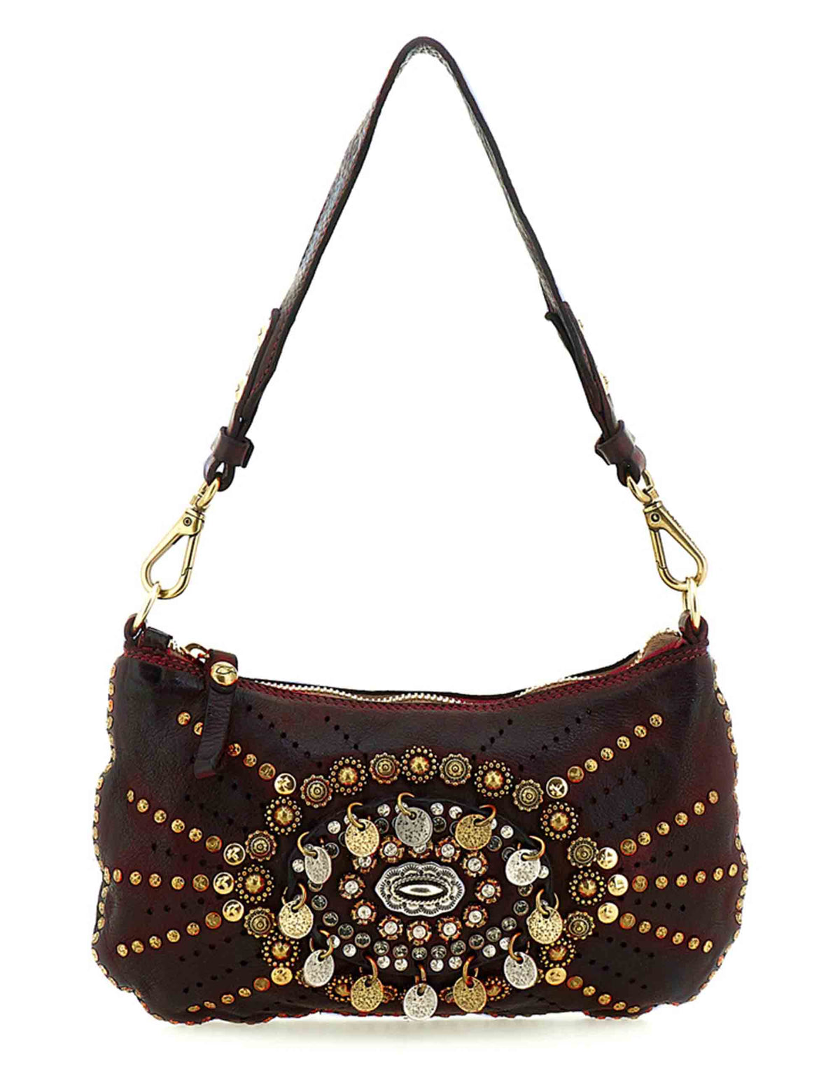 Monospalla donna Teresa vinaccia in pelle di vacchetta C042760ND X3136 C3503 Campomaggi 