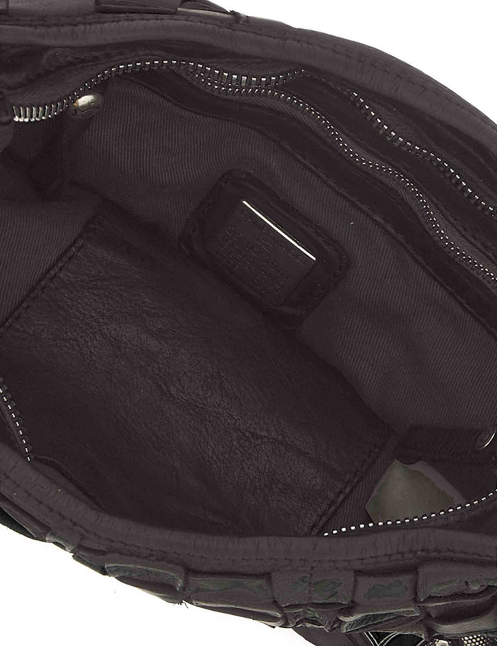 Borsa a spalla donna Beth grigia in pelle intrecciata C043760ND X0019 C0501 Campomaggi 