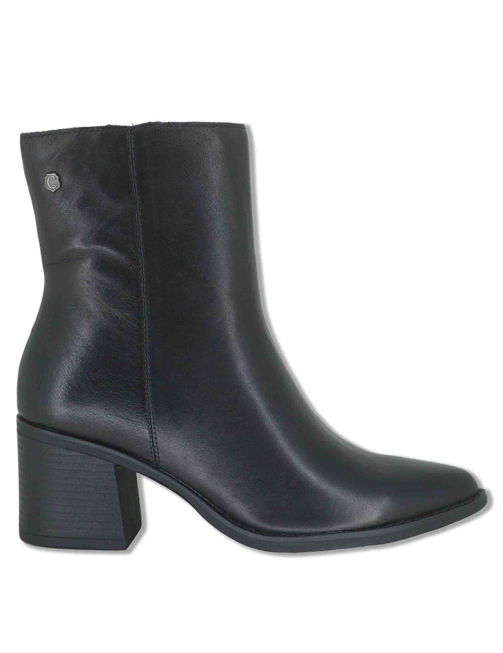 Stivaletti donna in pelle nera con suola in gomma 164133 01 Carmela 