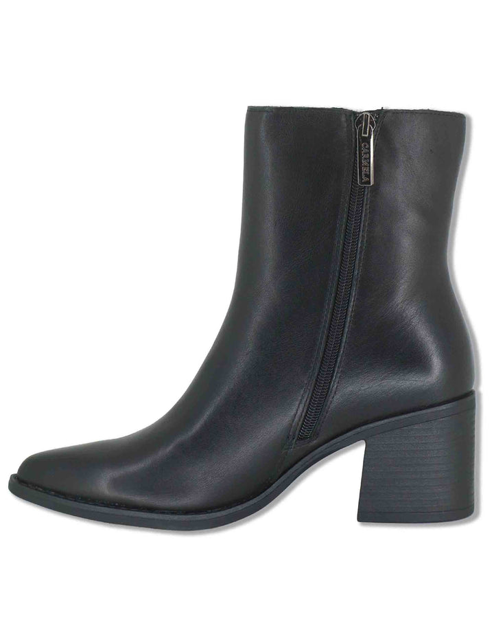 Stivaletti donna in pelle nera con suola in gomma 164133 01 Carmela 
