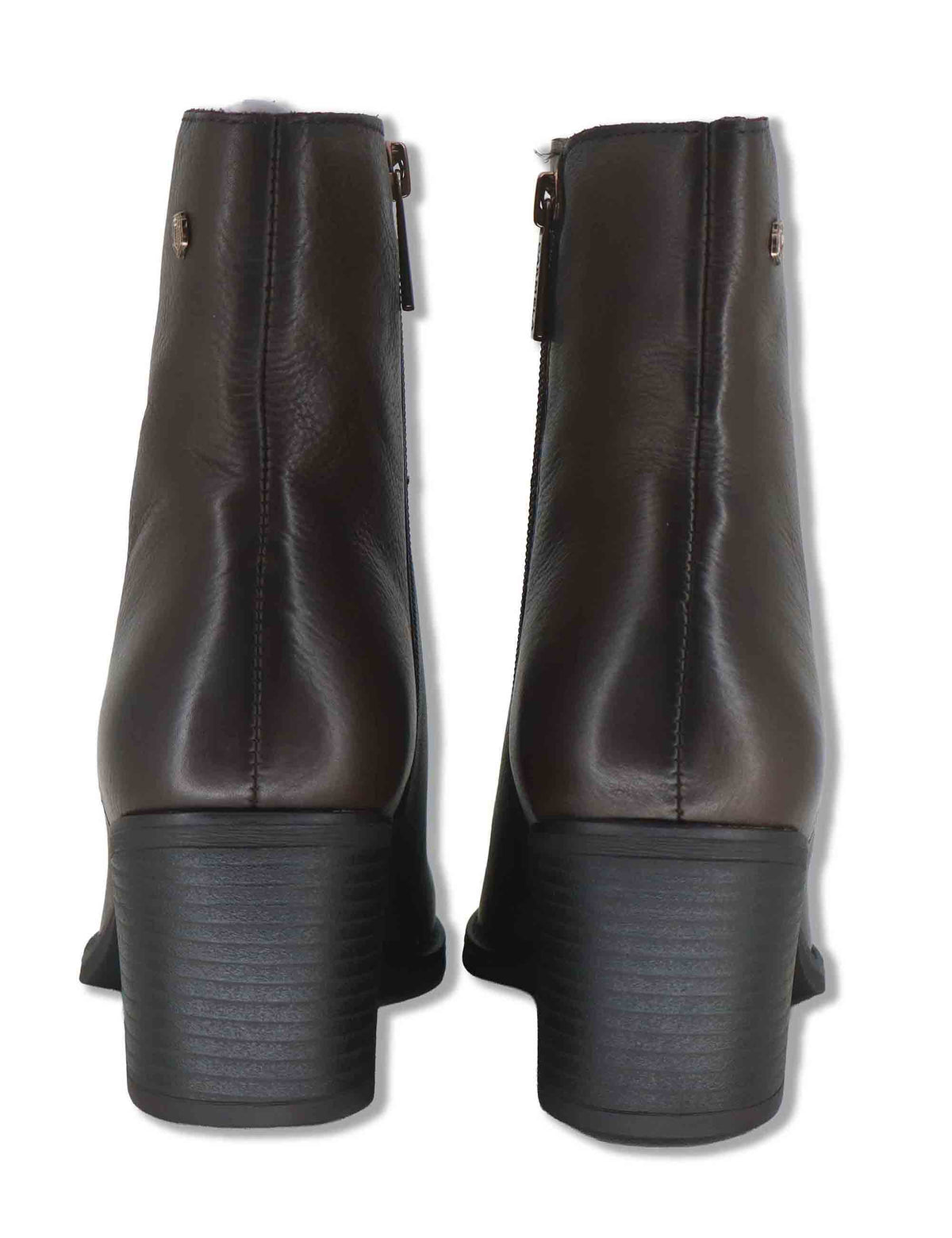 Stivaletti donna in pelle marrone con suola in gomma 164133 02 Carmela 