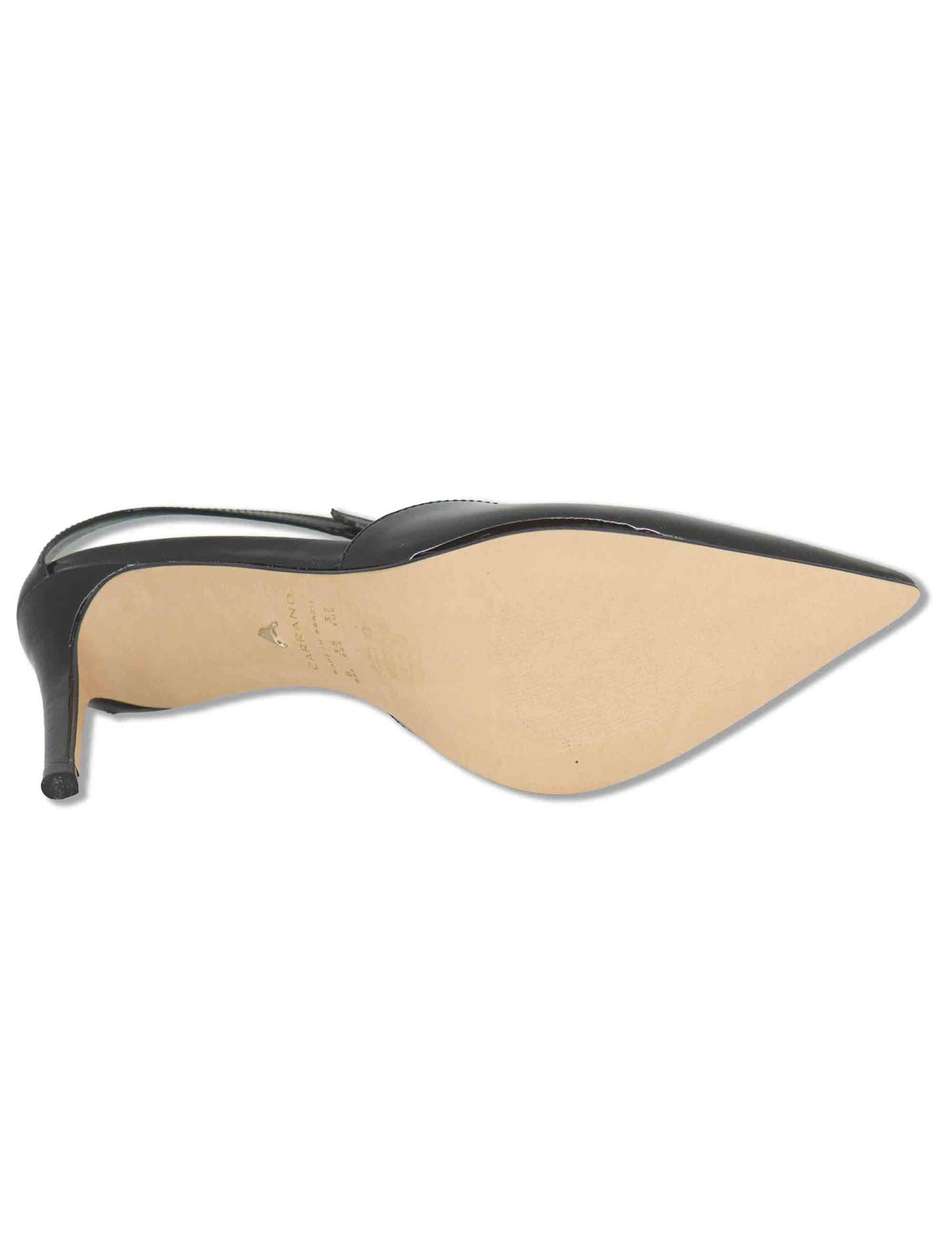 Decollete donna in vernice nera con tacco alto e punta a punta 195195 200 Carrano 