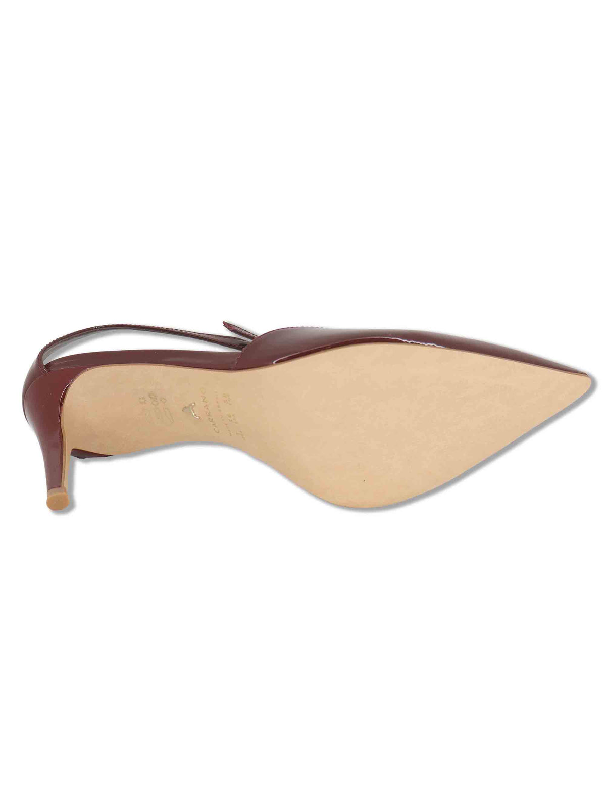 Decollete donna in vernice bordeaux con tacco alto e punta a punta 195195 312 Carrano 