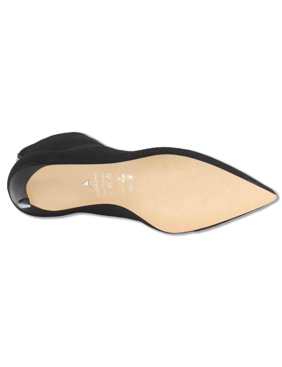 Stivaletti donna in tessuto elasticizzato nero con tacco alto 853025 200 Carrano 