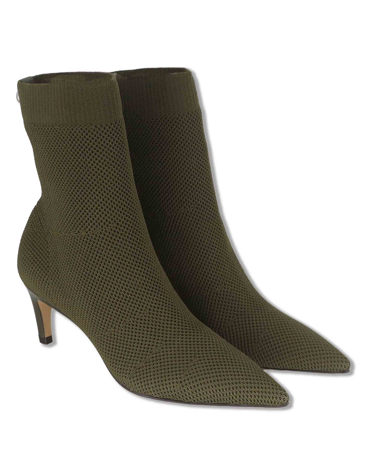 Stivaletti donna in tessuto elasticizzato verde con tacco alto 853025 521 Carrano 