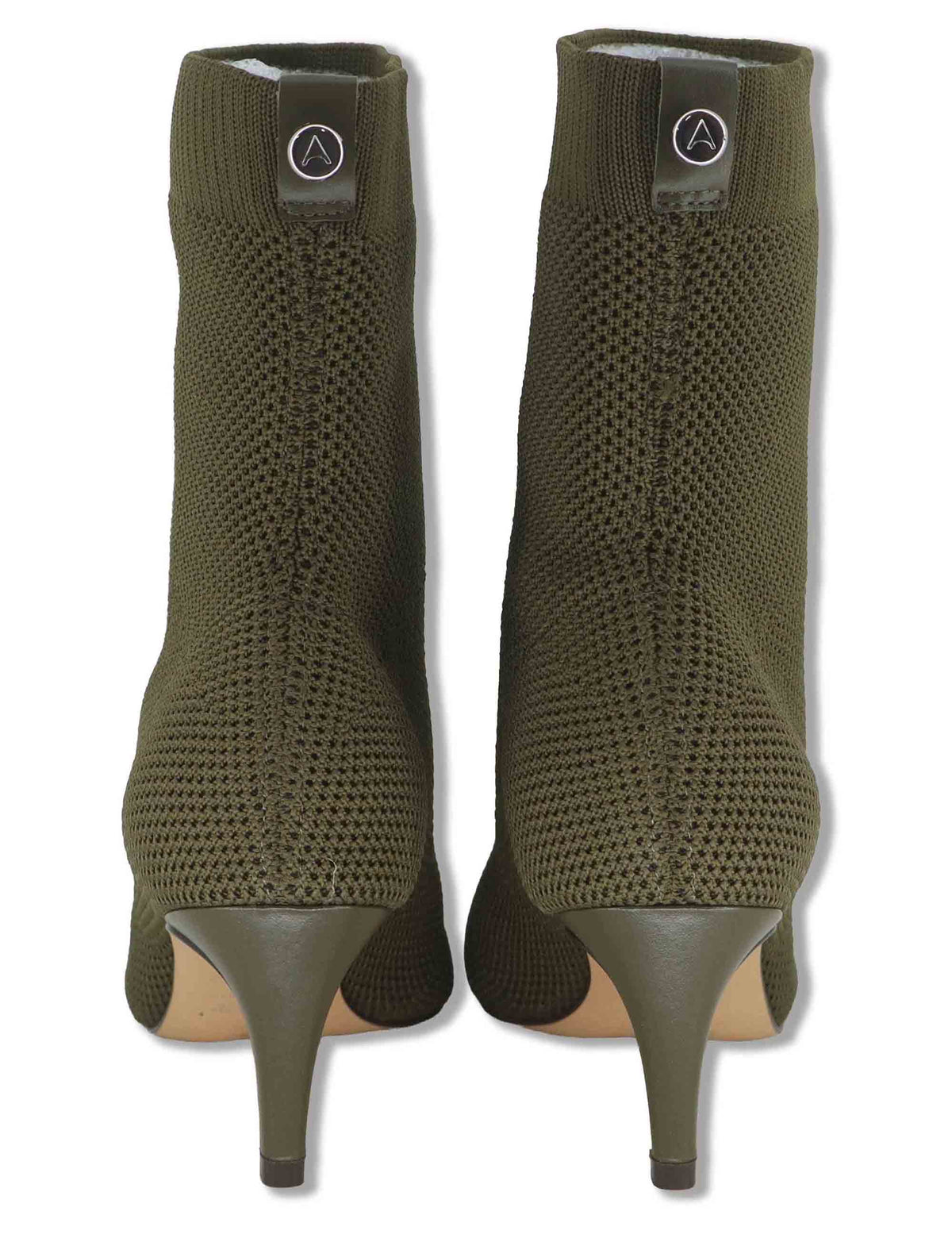 Stivaletti donna in tessuto elasticizzato verde con tacco alto 853025 521 Carrano 