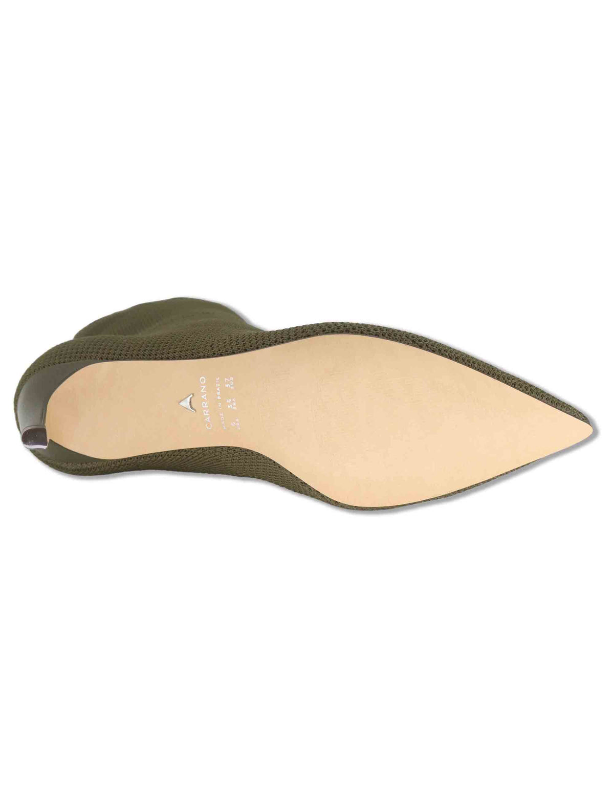 Stivaletti donna in tessuto elasticizzato verde con tacco alto 853025 521 Carrano 