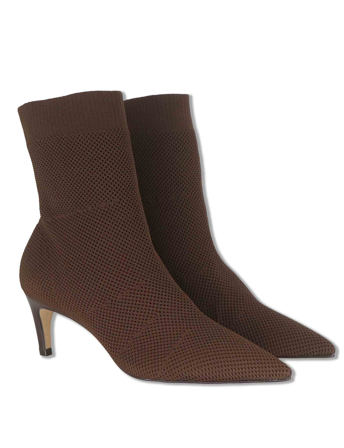 Stivaletti donna in tessuto elasticizzato marrone con tacco alto 853025 812 Carrano 