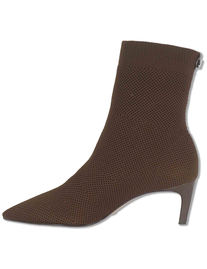 Stivaletti donna in tessuto elasticizzato marrone con tacco alto 853025 812 Carrano 