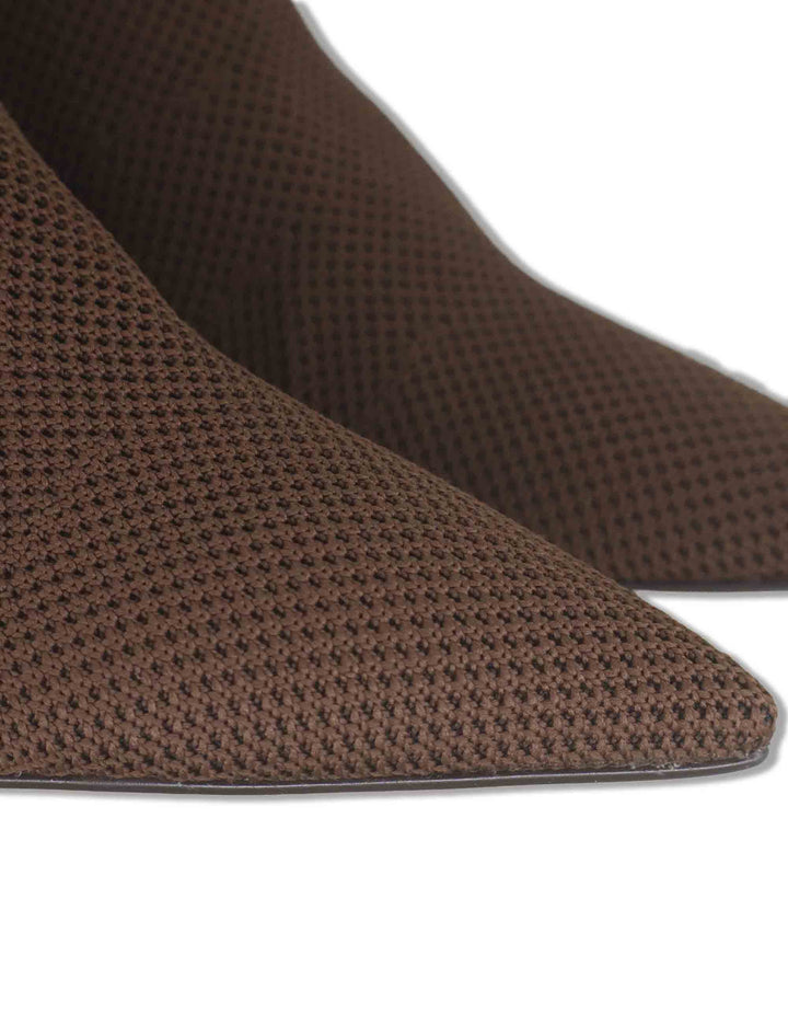 Stivaletti donna in tessuto elasticizzato marrone con tacco alto 853025 812 Carrano 